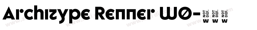 Architype Renner W0字体转换 Architype Renner W0字体转换